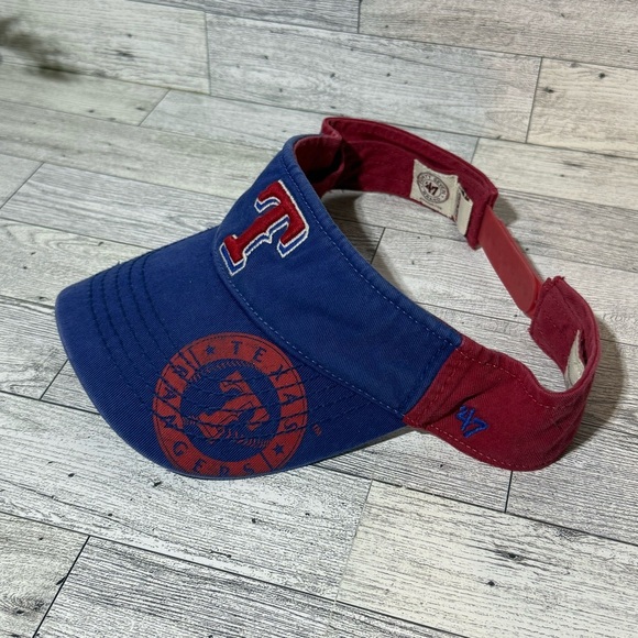 Texas Rangers Stitched Visor Hat MLB Baseball '47 One Size Genuine Merchandise - Picture 2 of 11